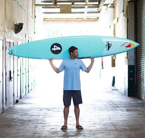 PRO SURFER IAN WALSH AT HOME WITH HIS DRYAGER CABINET