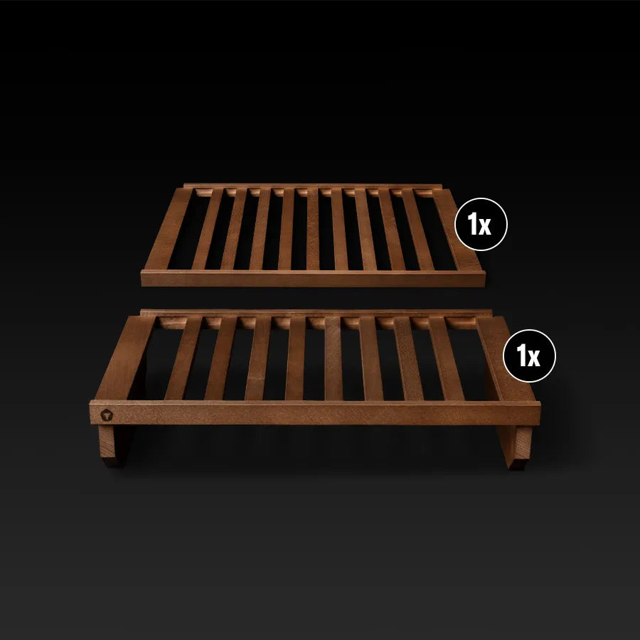 Wooden Shelf Set Stained Beech – UX 500 / UX 750 PRO S