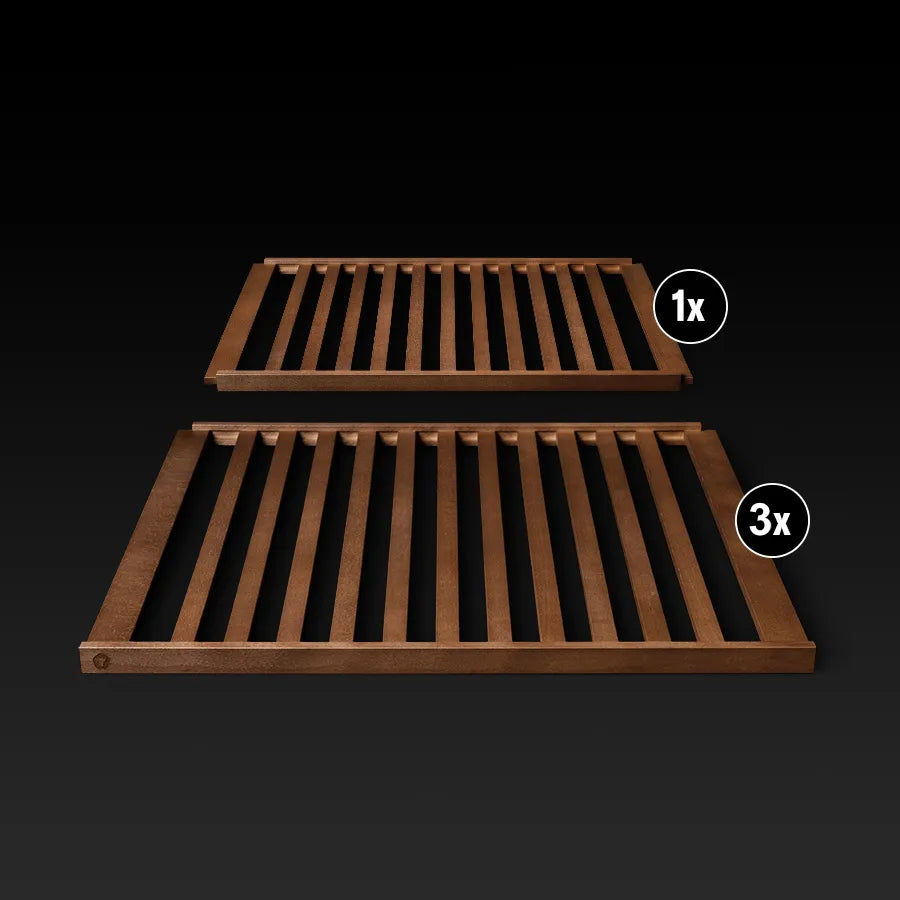 Wooden Shelf Set Stained Beech – UX 1000 / UX 1500 PRO S